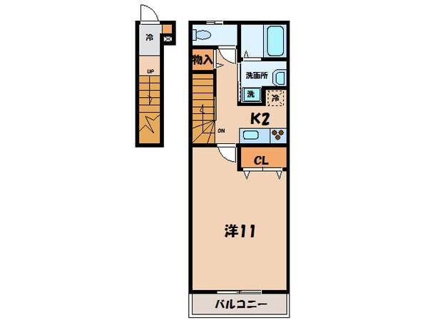 北新川駅 徒歩27分 2階の物件間取画像